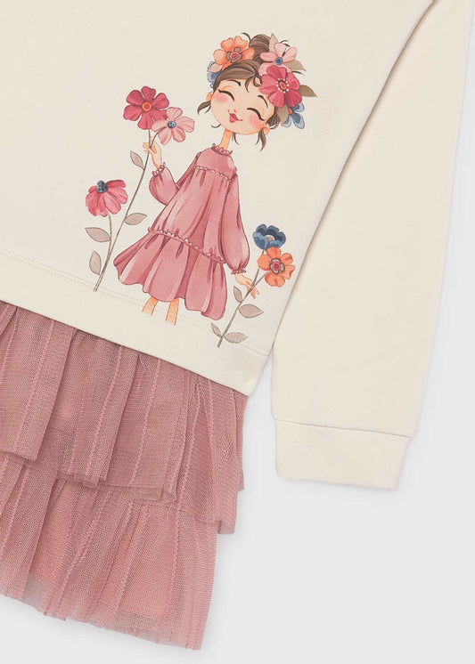 Mädchenkleid aus Tüll-Mix