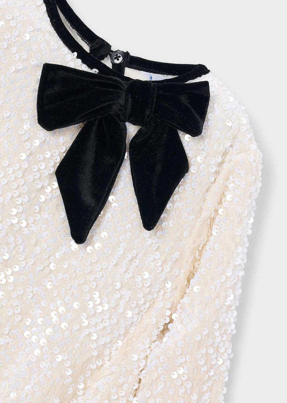 Girl Velvet sequined bow dress