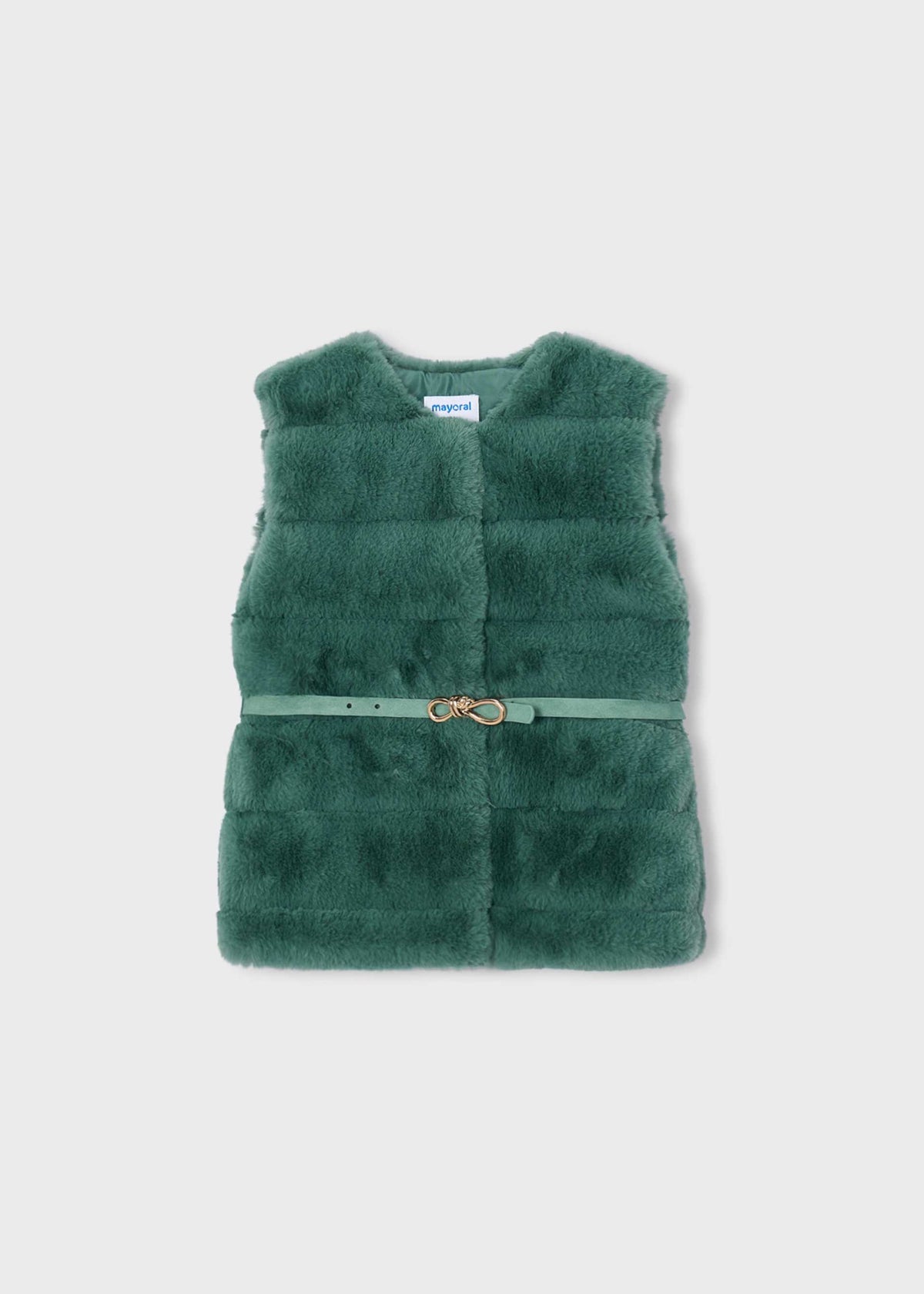 Girls' waistcoat with fur trim