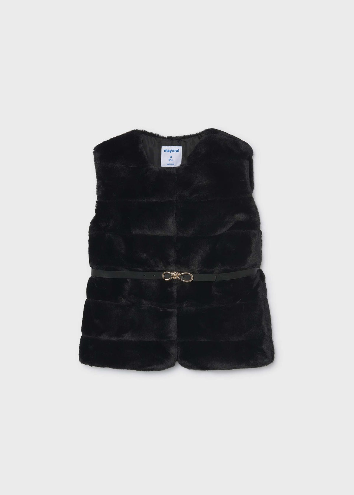 Girls' waistcoat with fur trim