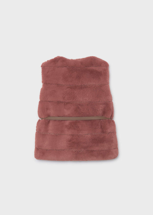 Girls' waistcoat with fur trim