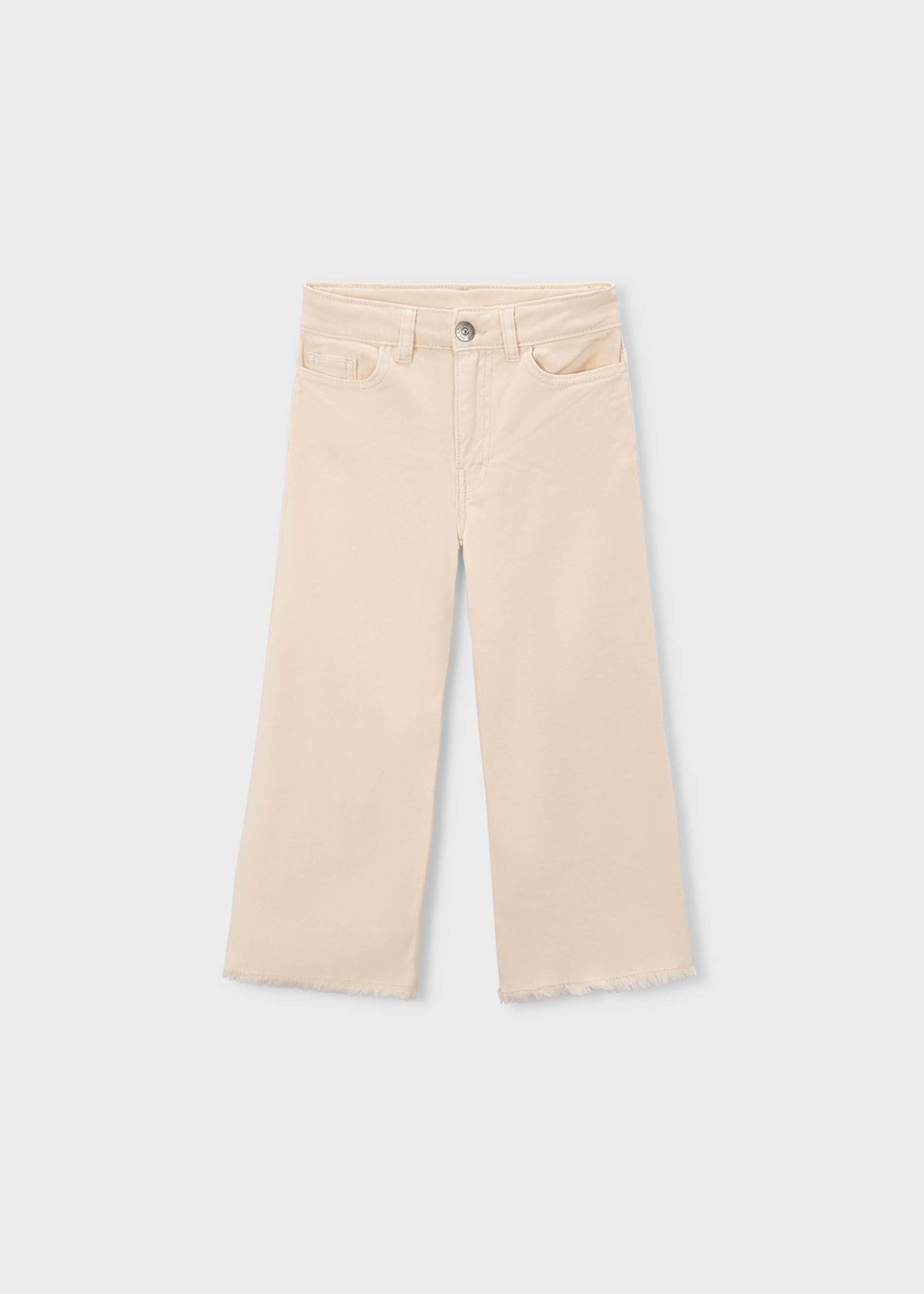 Girls wide leg twill trousers