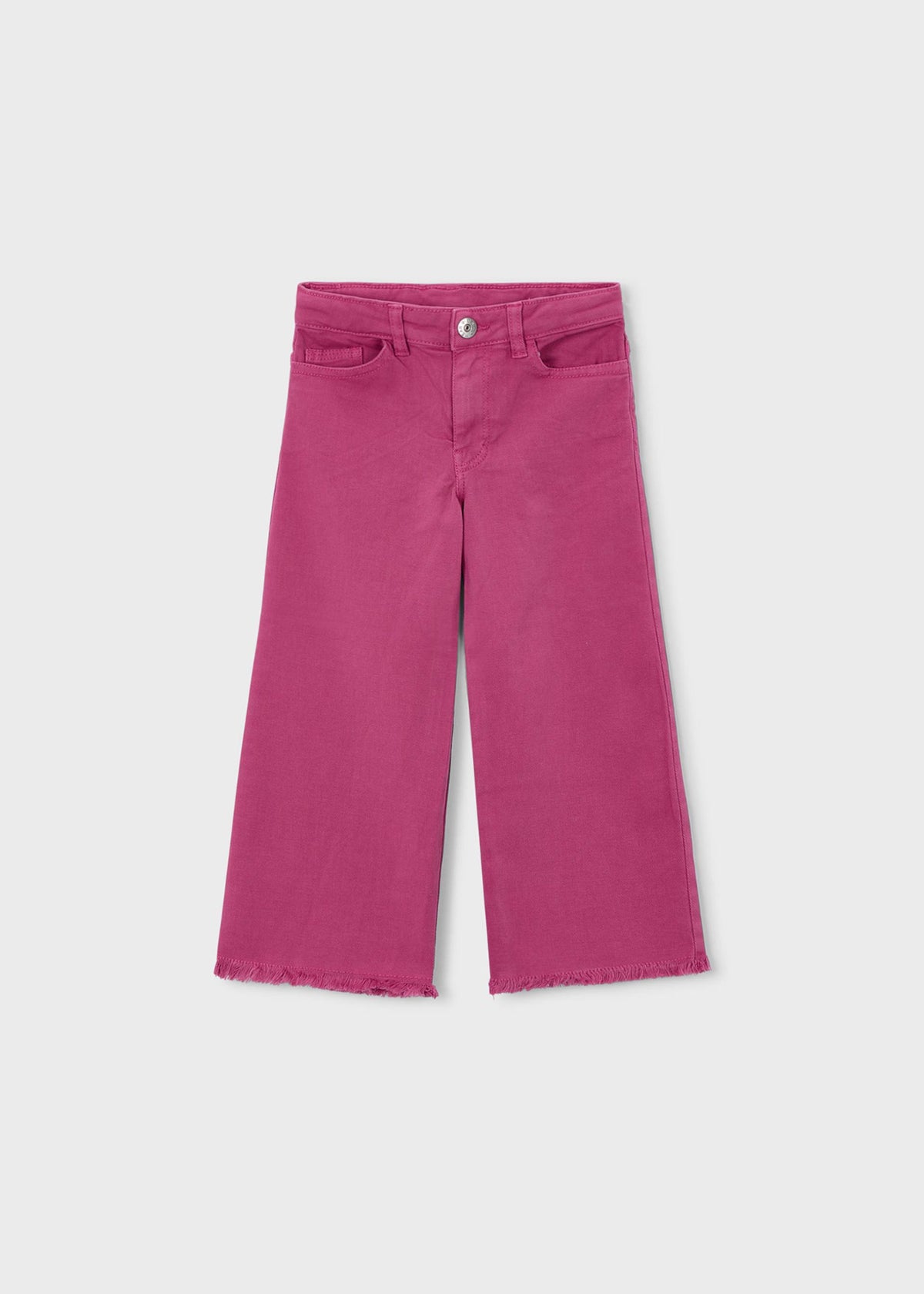 Girls wide leg twill trousers