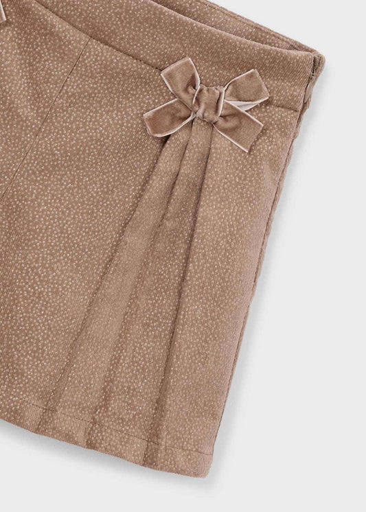Glitter micro corduroy Bermuda shorts