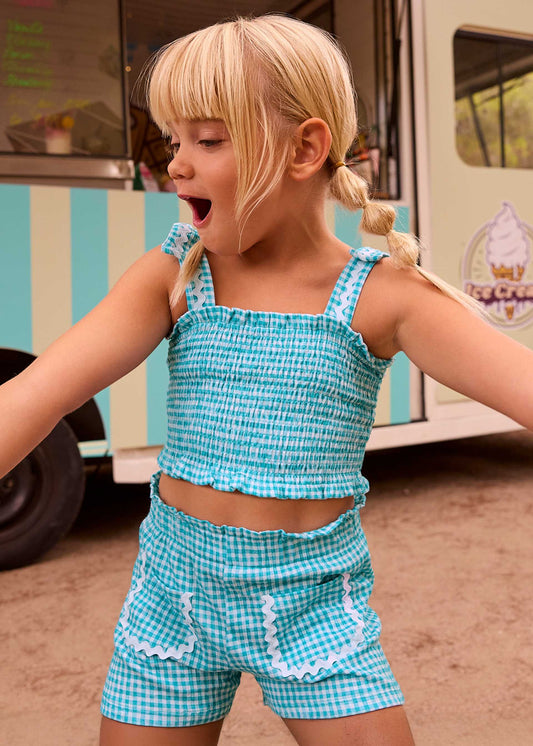 Honeycomb short set girl