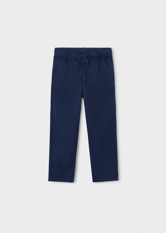 Linen relaxed long trousers boy