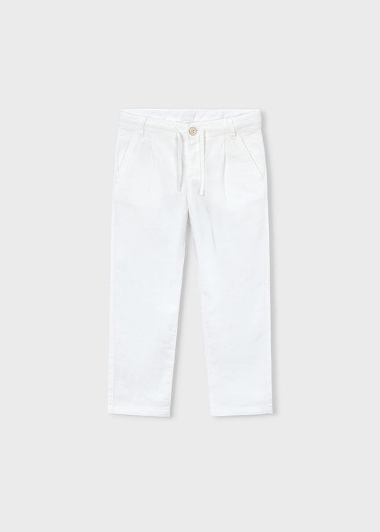 Linen relaxed long trousers boy