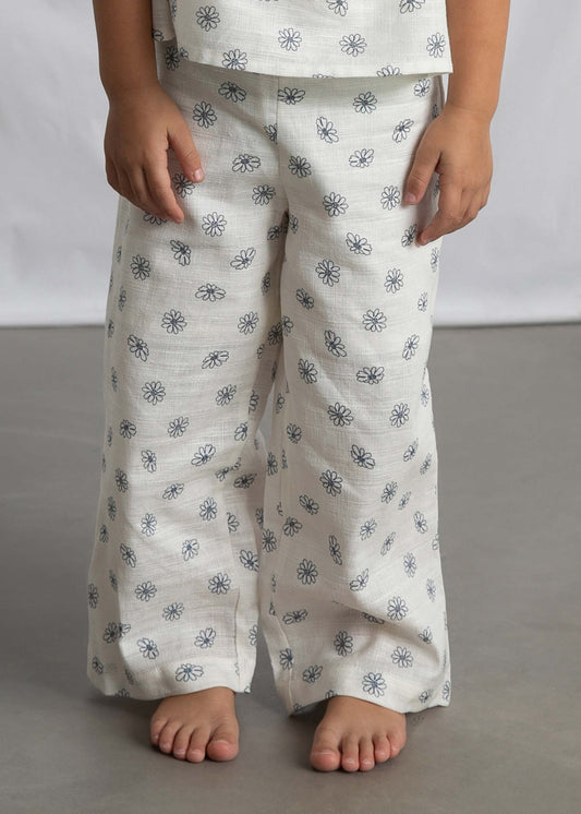 Long pants and printed top set for girls