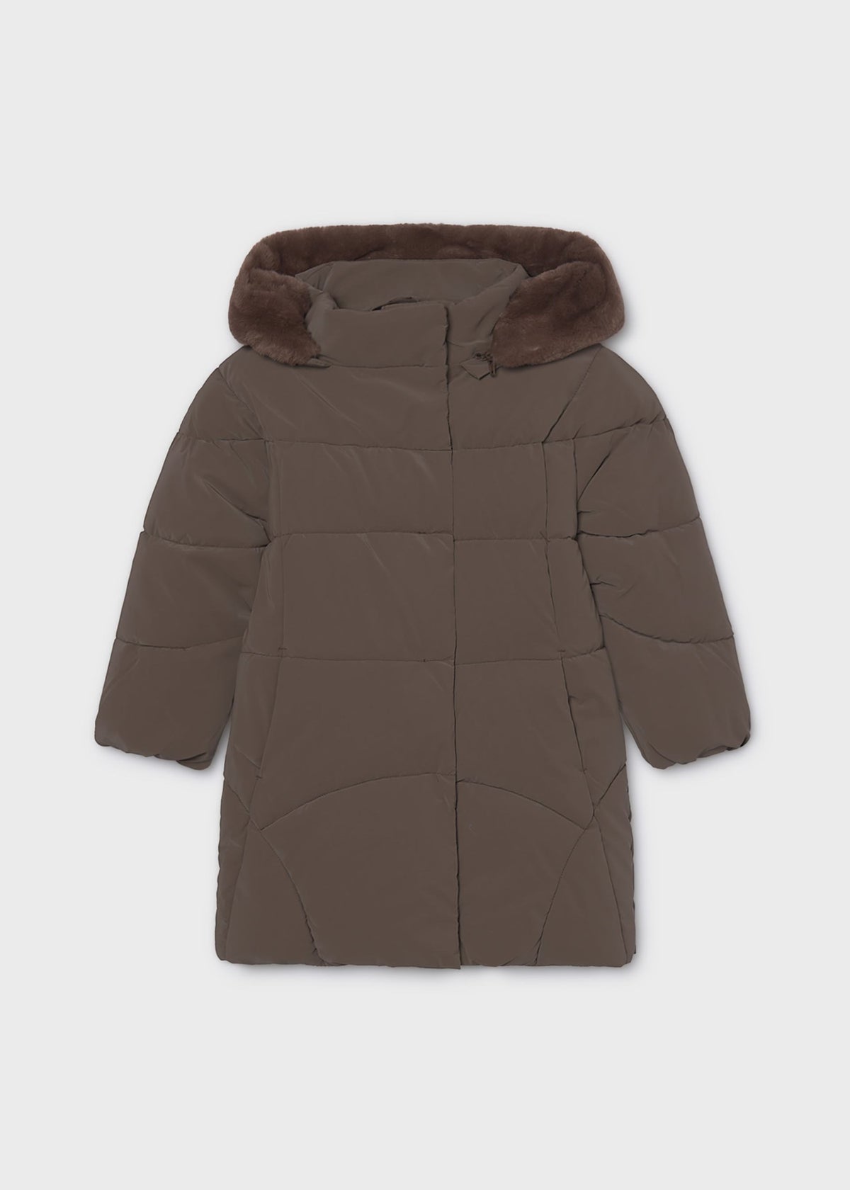 Long quilted coat for girls