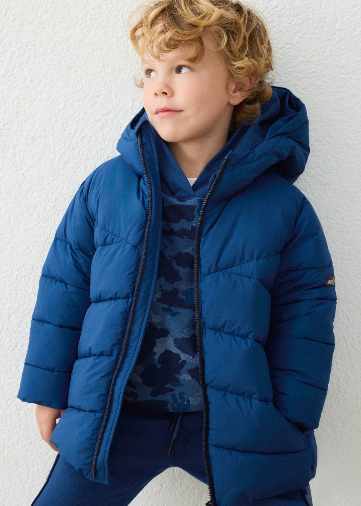 Lange Steppjacke für Jungen