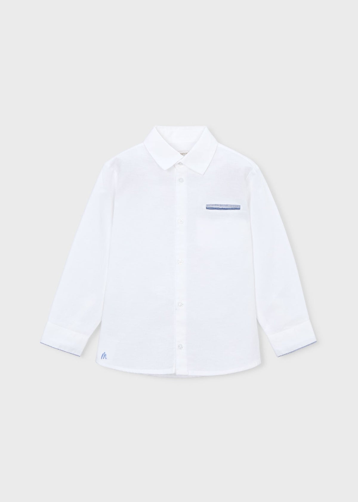 Long-sleeved linen dress shirt for boys