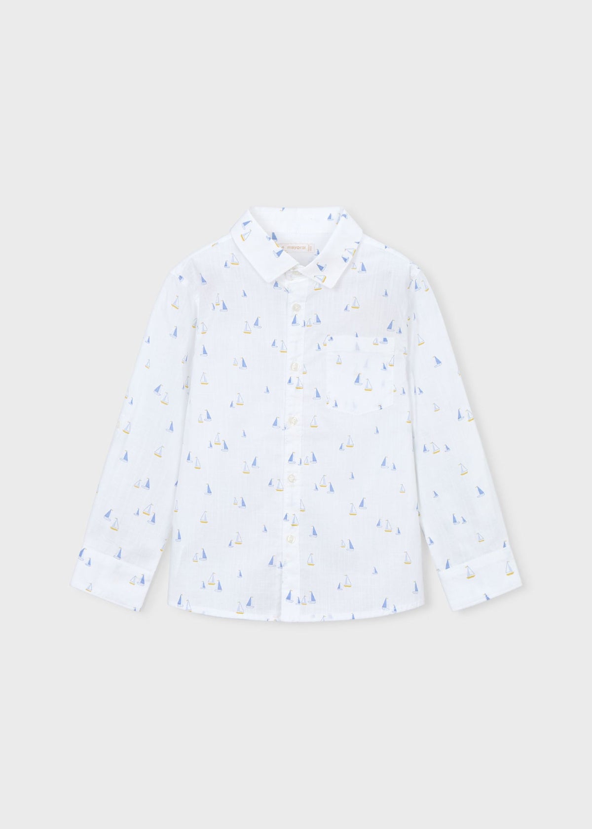 Long-sleeved linen shirt for children