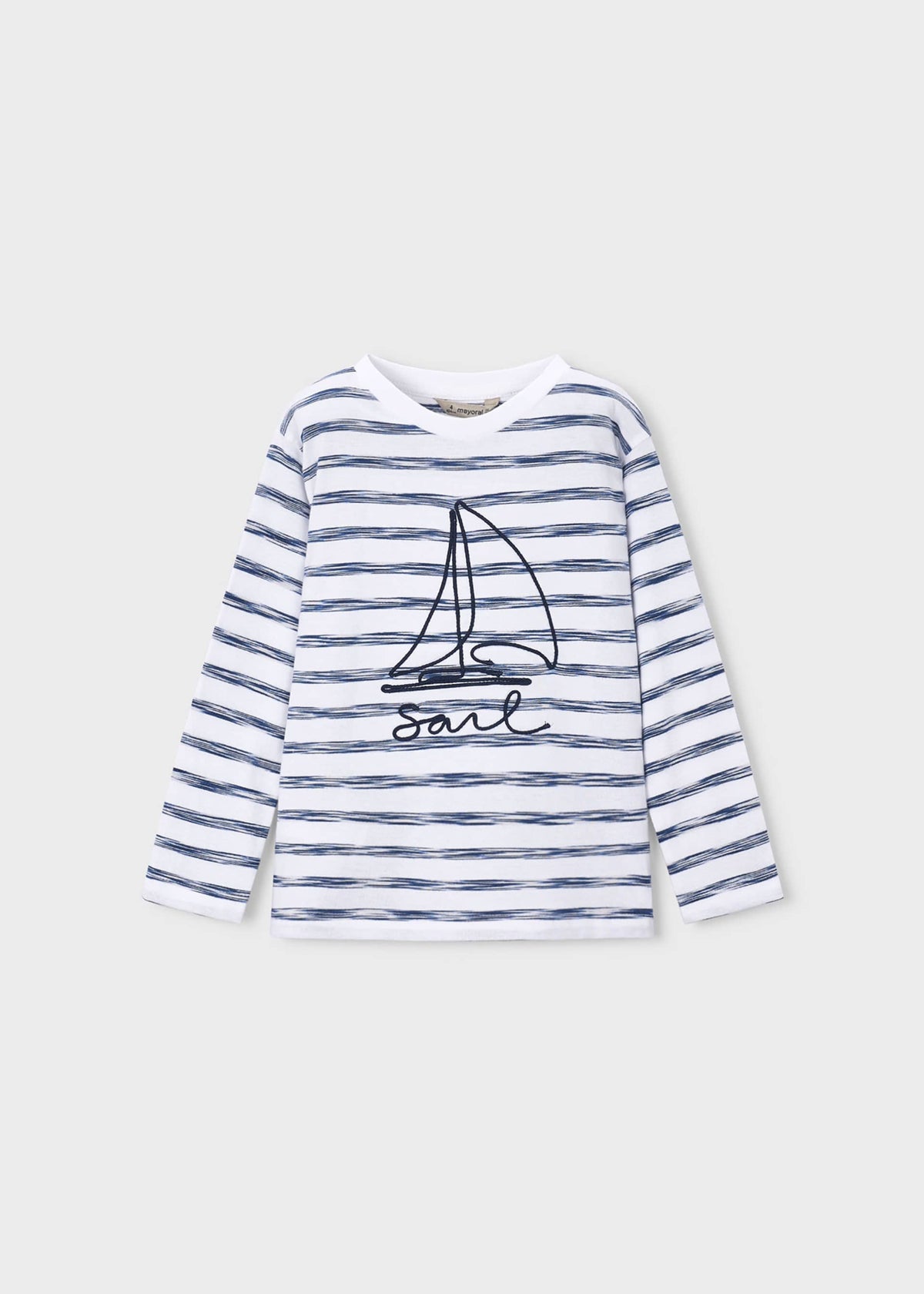 Long-sleeved striped boat T-shirt for boys