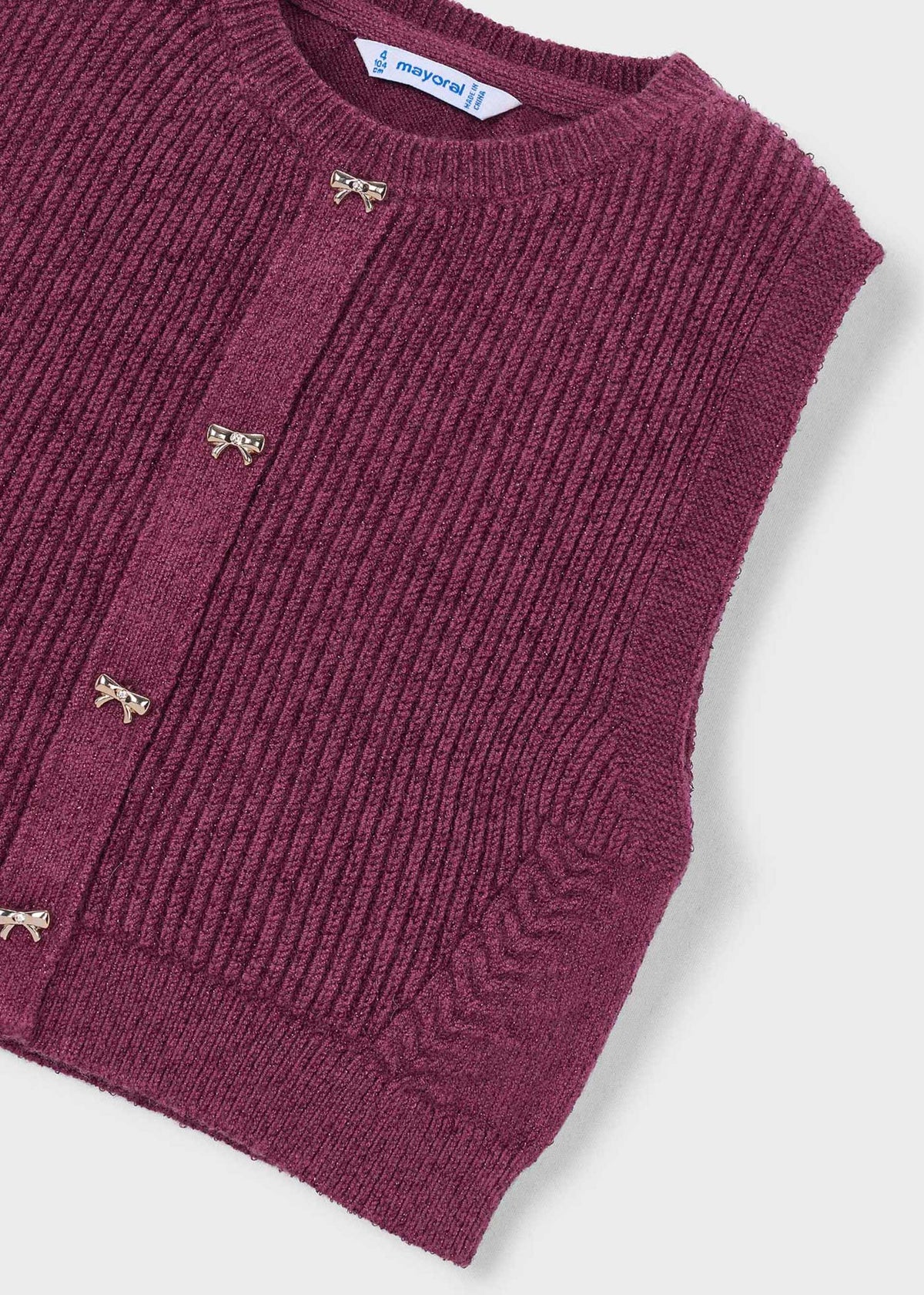 Weste mit Metallic-Garn für Mädchen