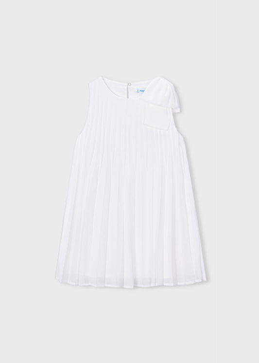 Plissiertes Kleid mit Schleife für Mädchen