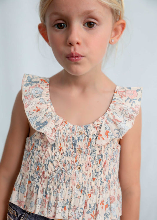 Print bambula top girl