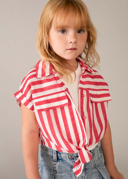Print blouse girl with top