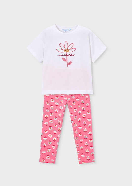 Printed leggings and T-shirt set for girls