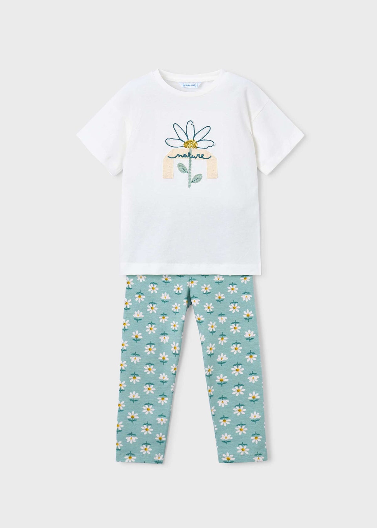 Set aus bedruckten Leggings und T-Shirt für Mädchen