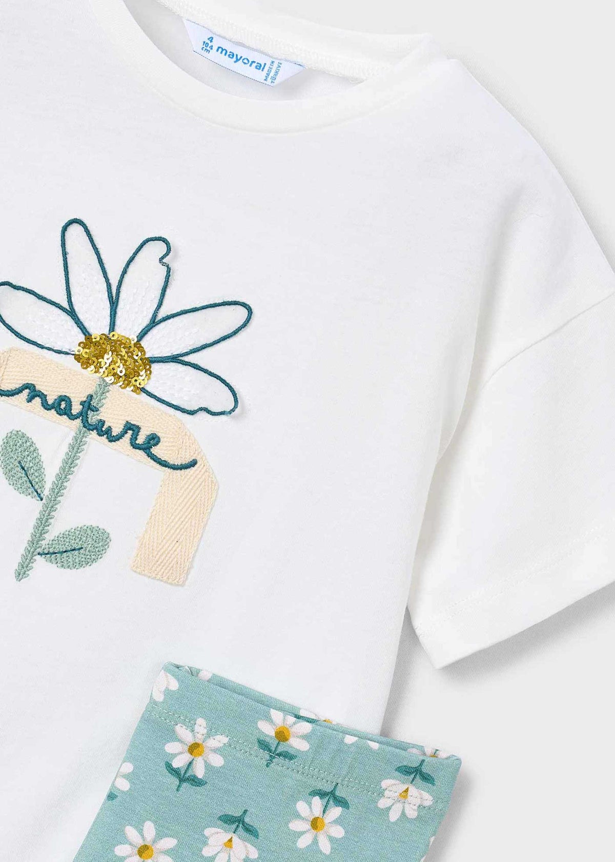 Set aus bedruckten Leggings und T-Shirt für Mädchen