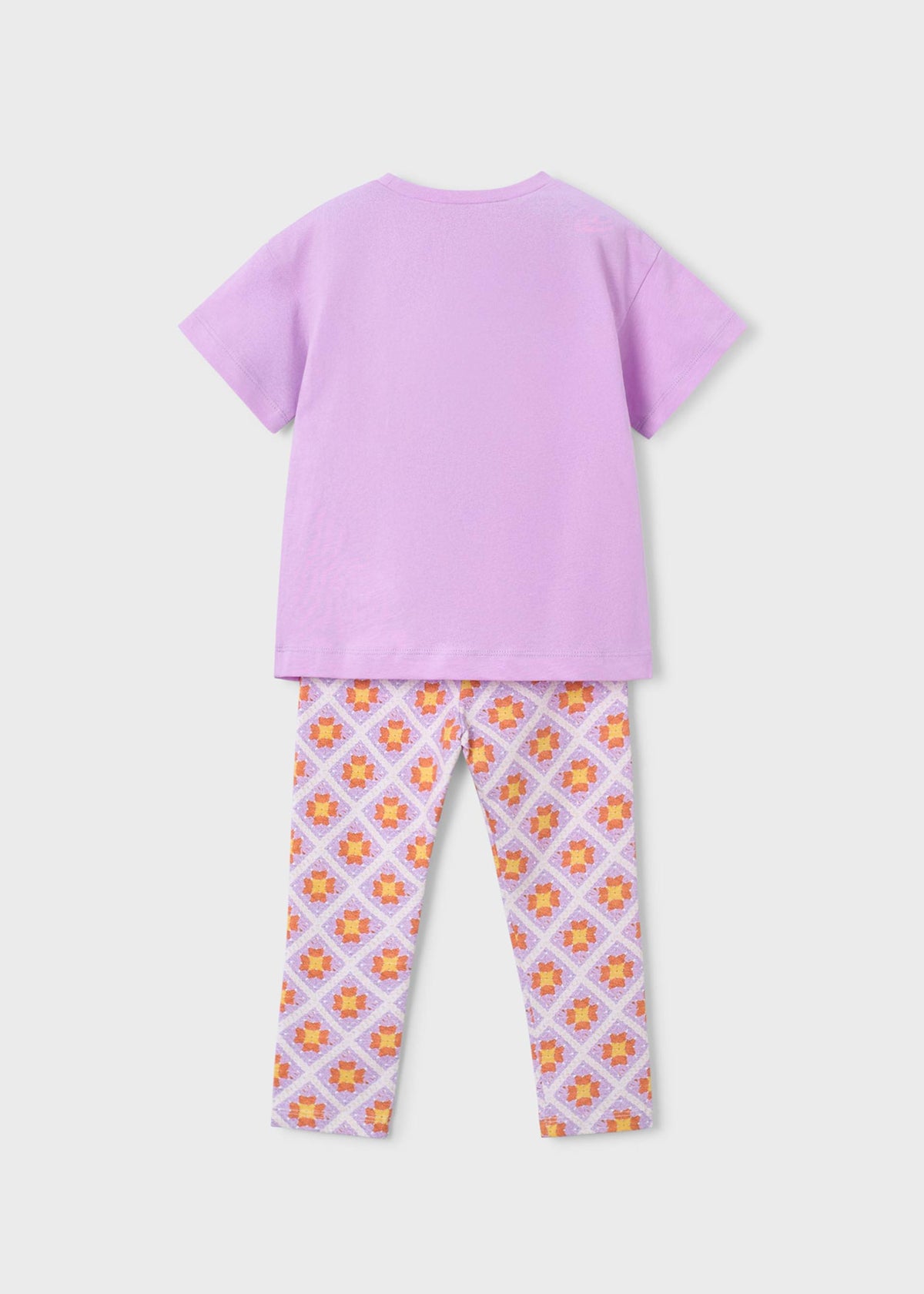 Printed leggings and T-shirt set for girls