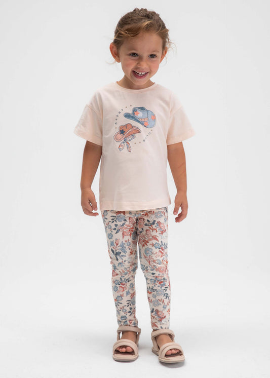 Printed leggings and T-shirt set for girls