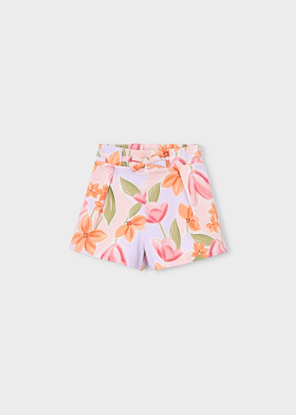 Printed pleated skirt trousers for girls