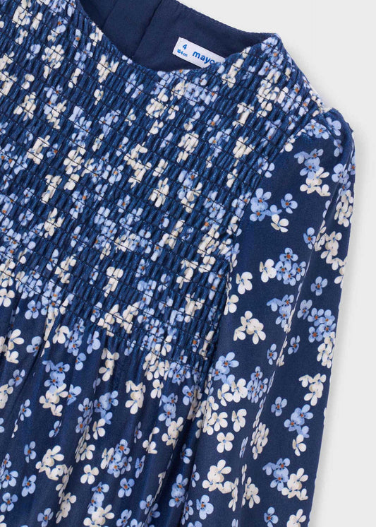 Bedrucktes Samtkleid für Mädchen