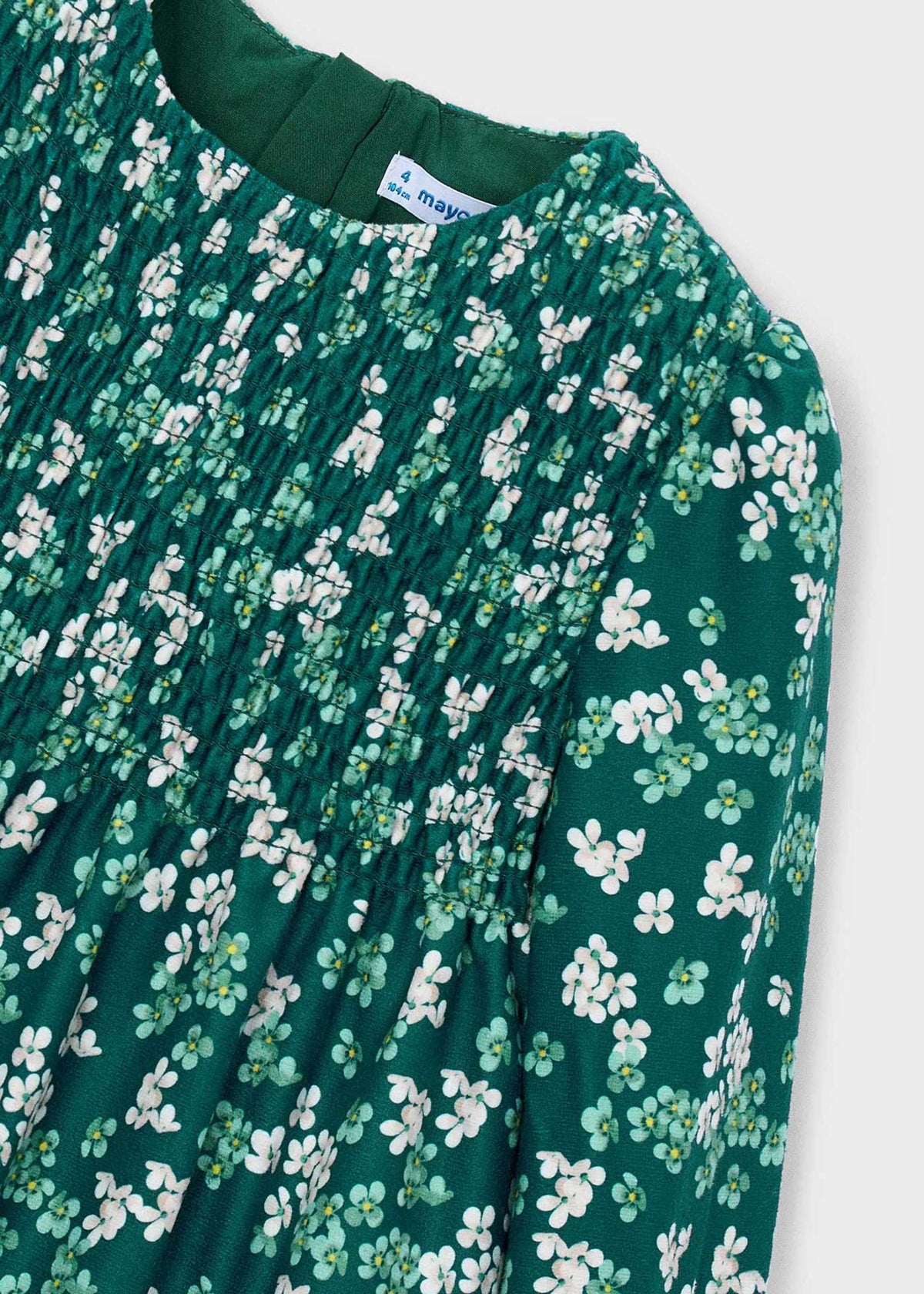 Printed velvet dress for girls