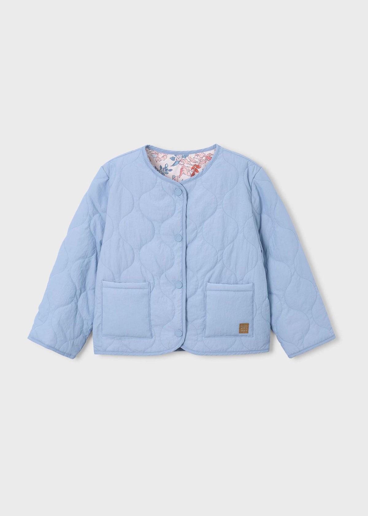 Reversible quilted jacket for girls