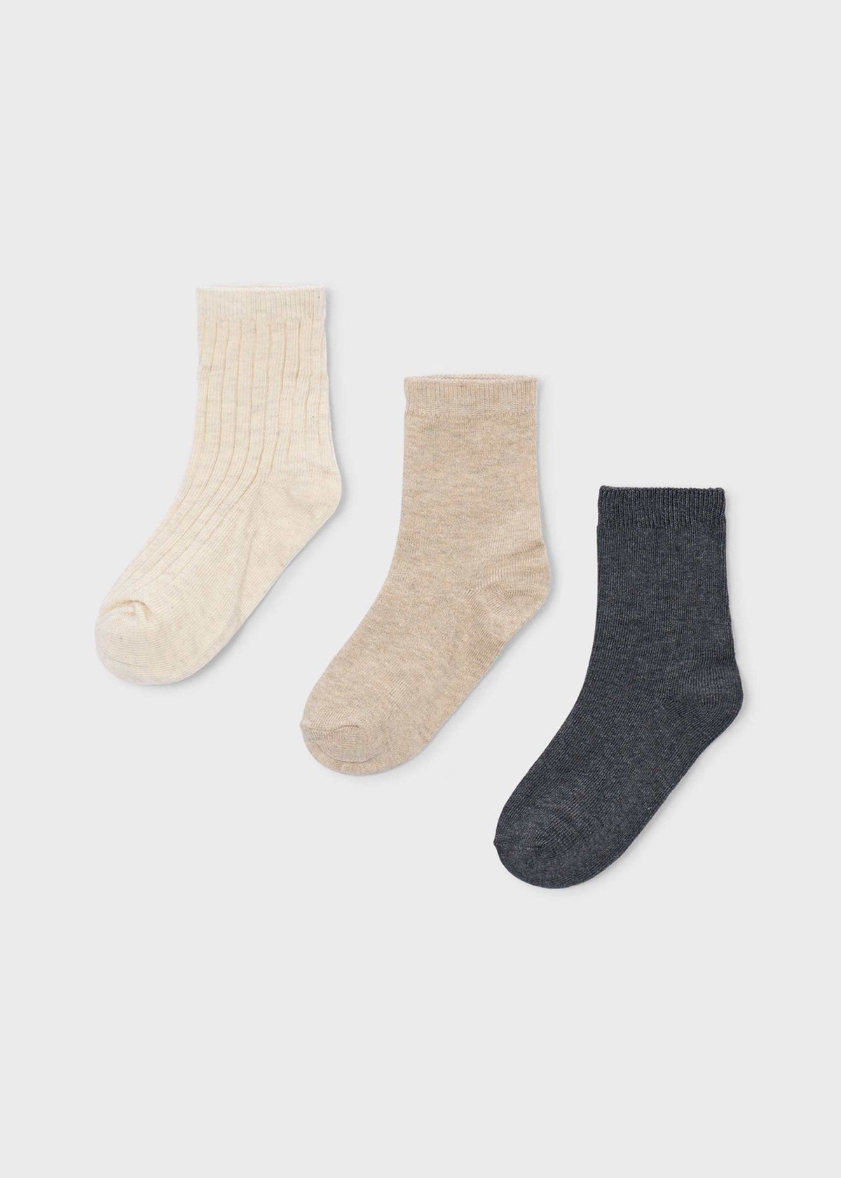 Set of 3 plain socks for boys