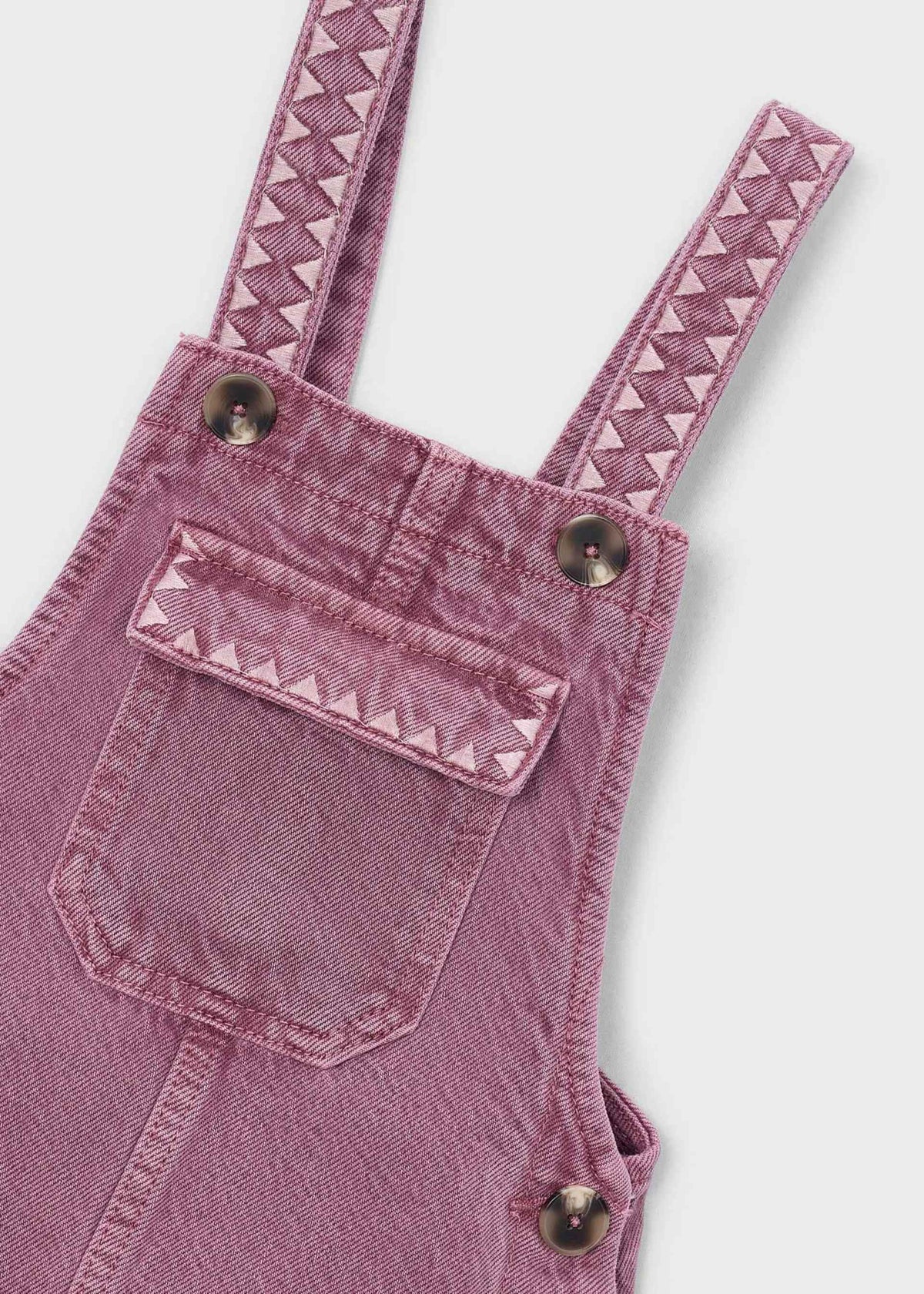 Girl embroidered dungarees