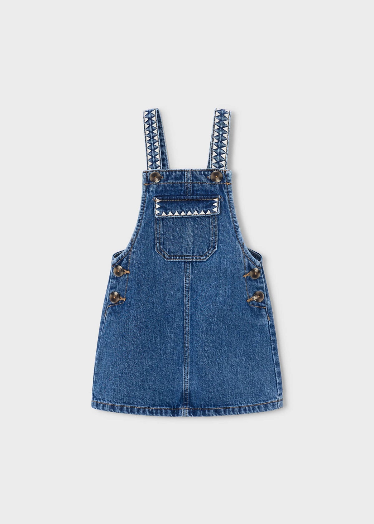 Girl embroidered dungarees