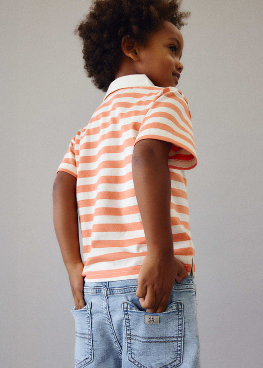 Striped polo shirt for boys
