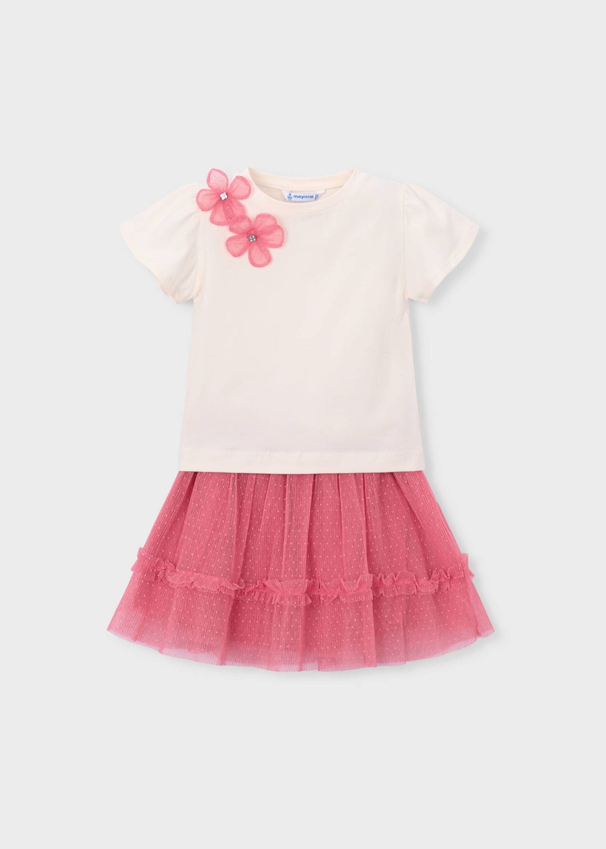 Tulle skirt and T-shirt set for girls