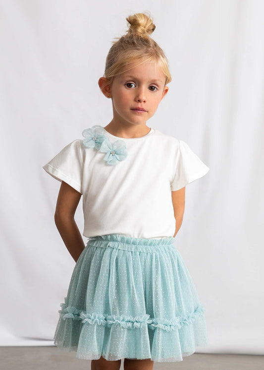 Tulle skirt and T-shirt set for girls