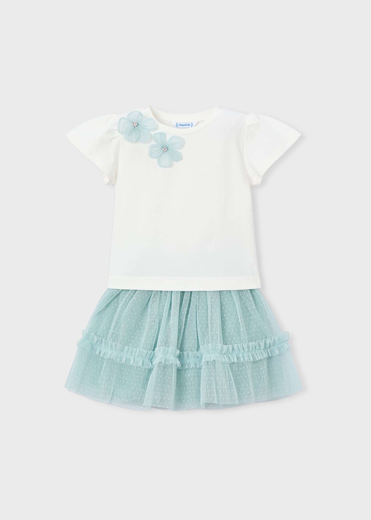 Tulle skirt and T-shirt set for girls
