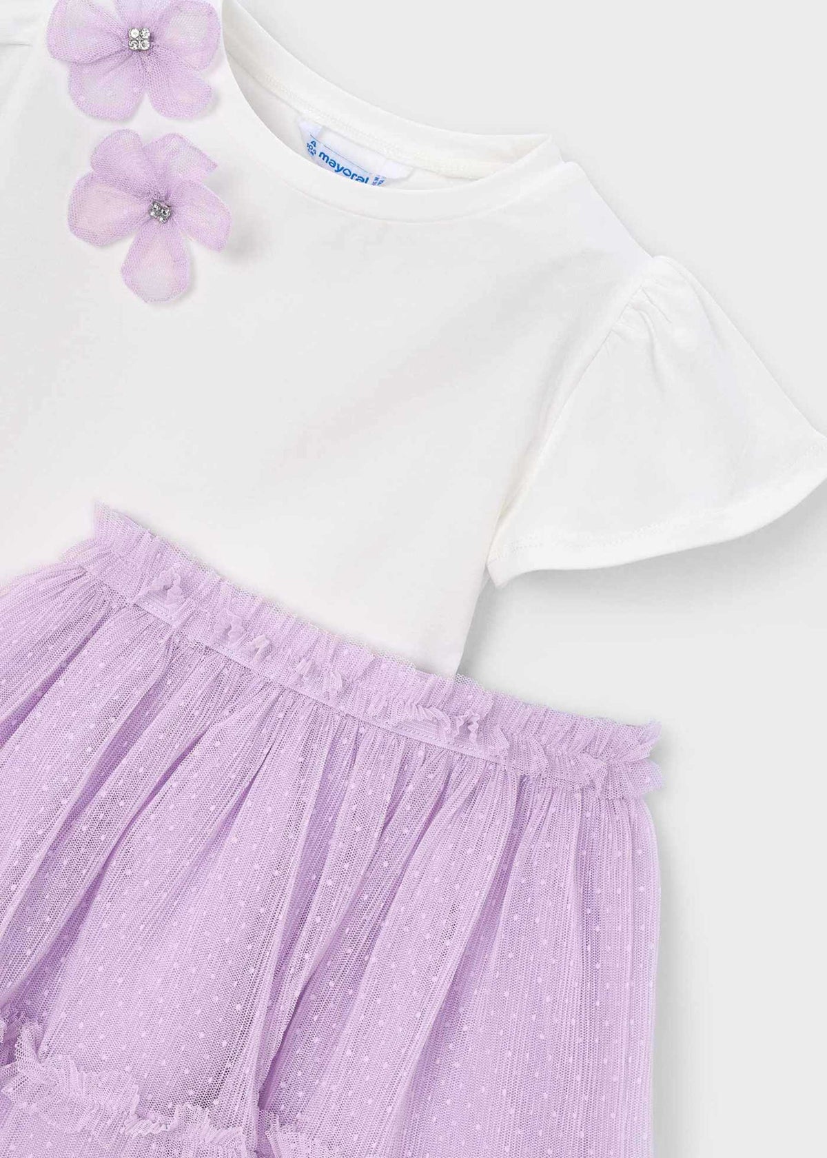 Tulle skirt and T-shirt set for girls