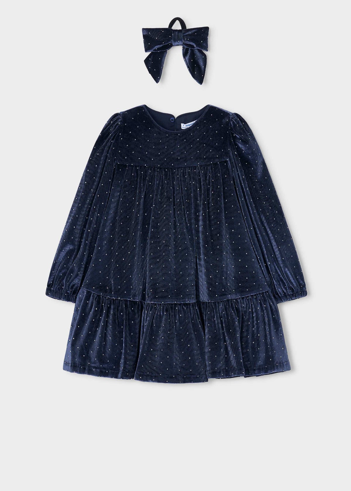 Samtkleid mit Haarband für Mädchen