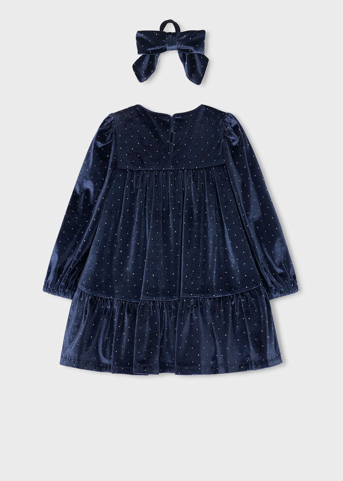 Samtkleid mit Haarband für Mädchen