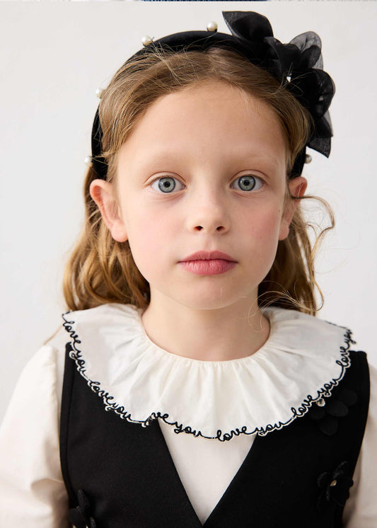 Velvet flower headband for girls