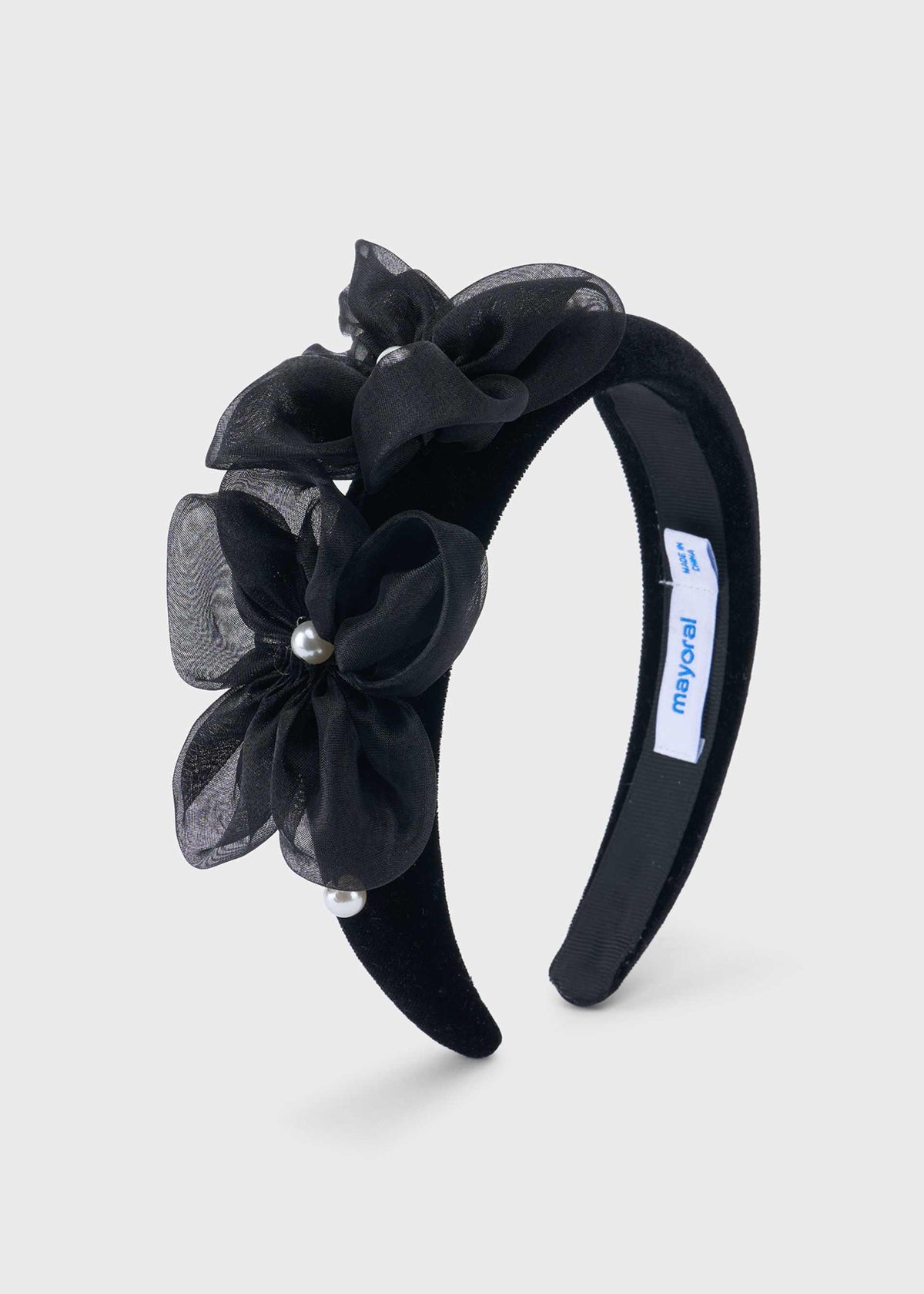 Velvet flower headband for girls