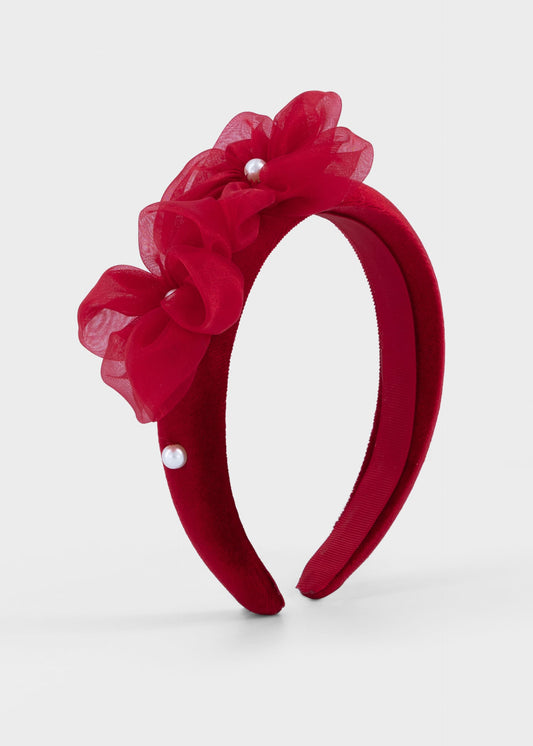 Velvet flower headband for girls